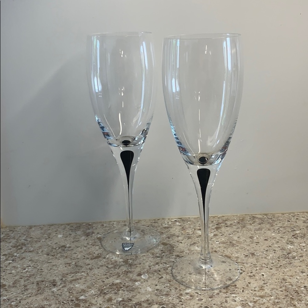 COPY - Orrefors Black Intermezzo Wine/Water Goblet